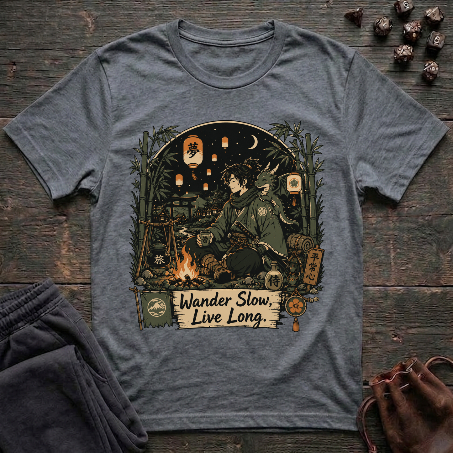 Wander Slow, Live Long (Unisex T-Shirt)