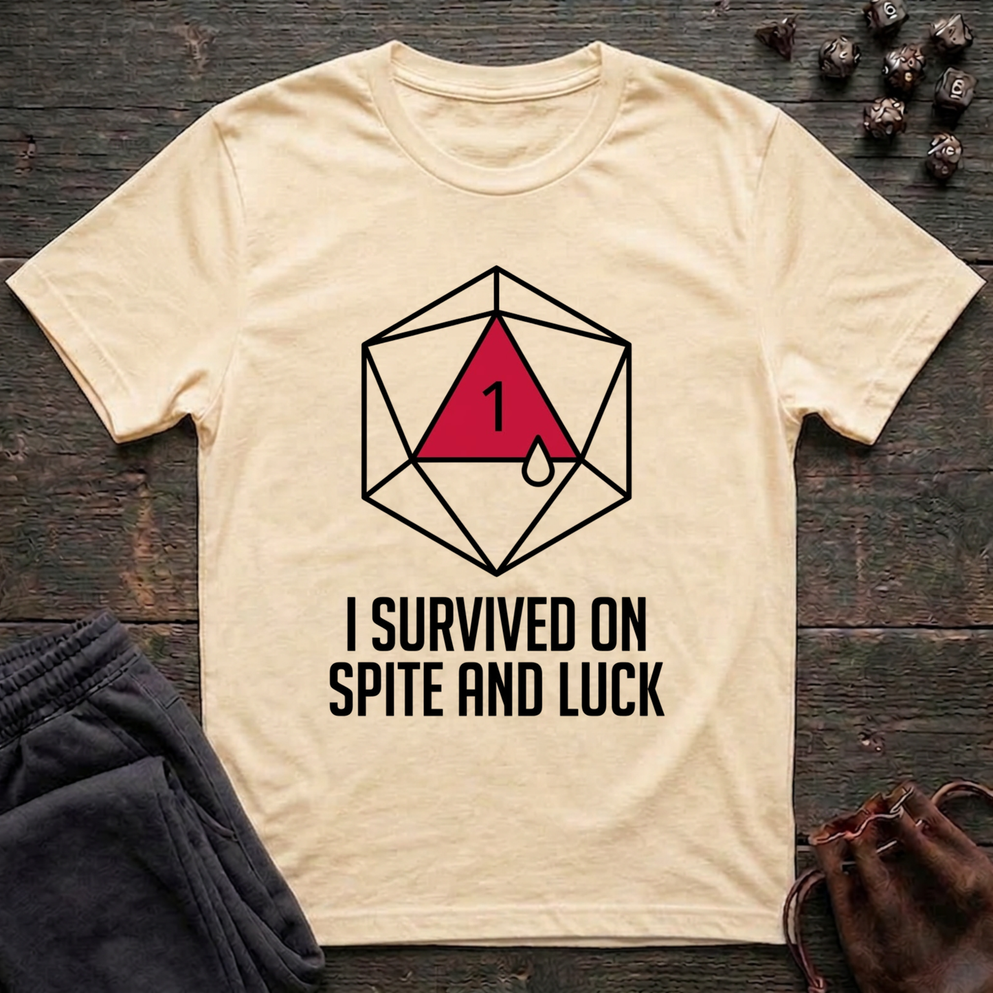 I Survived on Spite and Luck (Unisex T-Shirt)