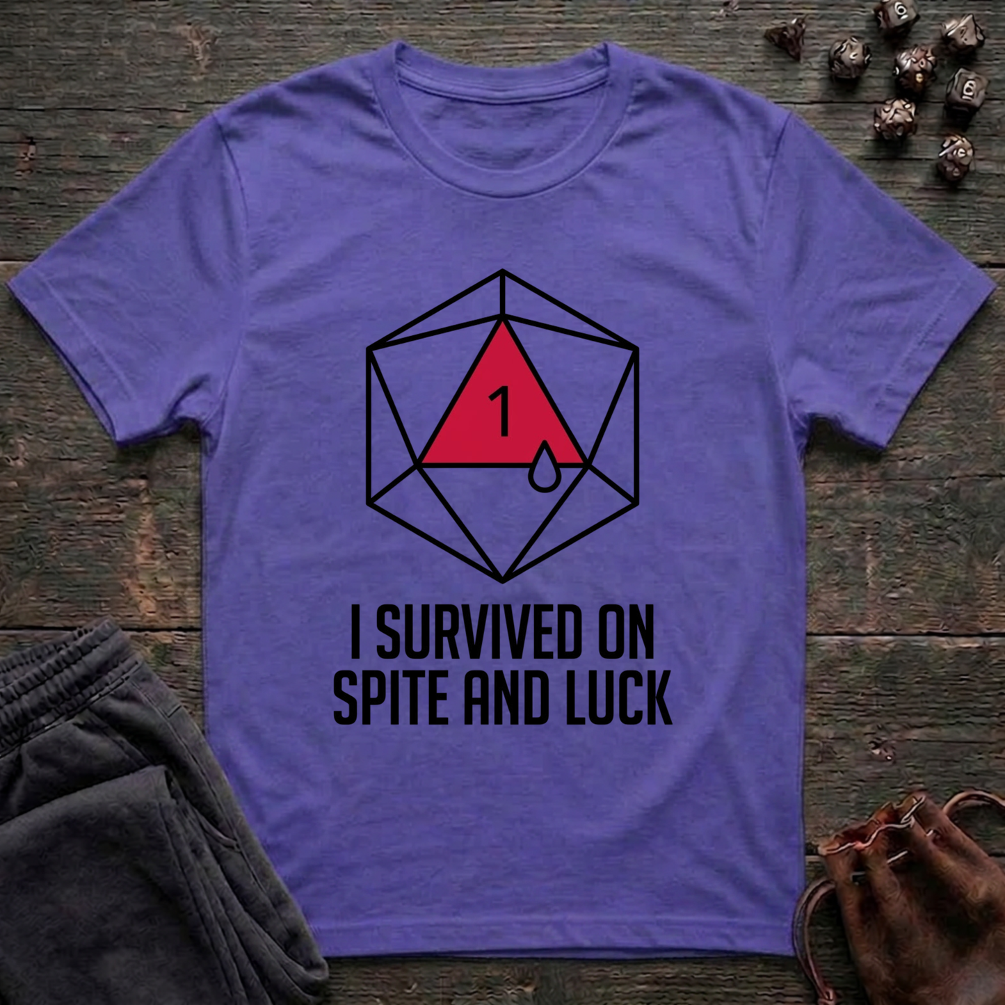 I Survived on Spite and Luck (Unisex T-Shirt)