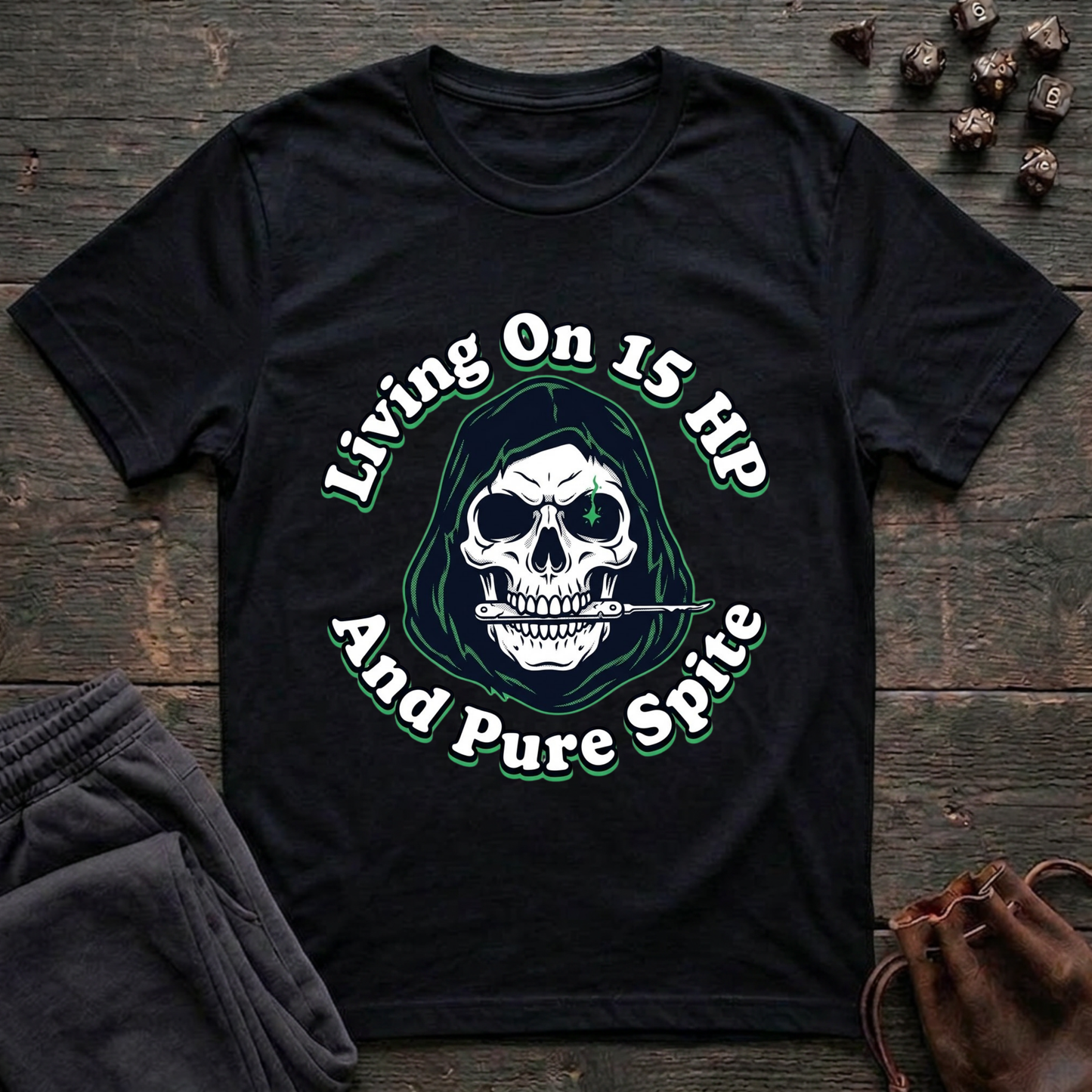 Living On 15 HP And Pure Spite (Unisex T-Shirt)