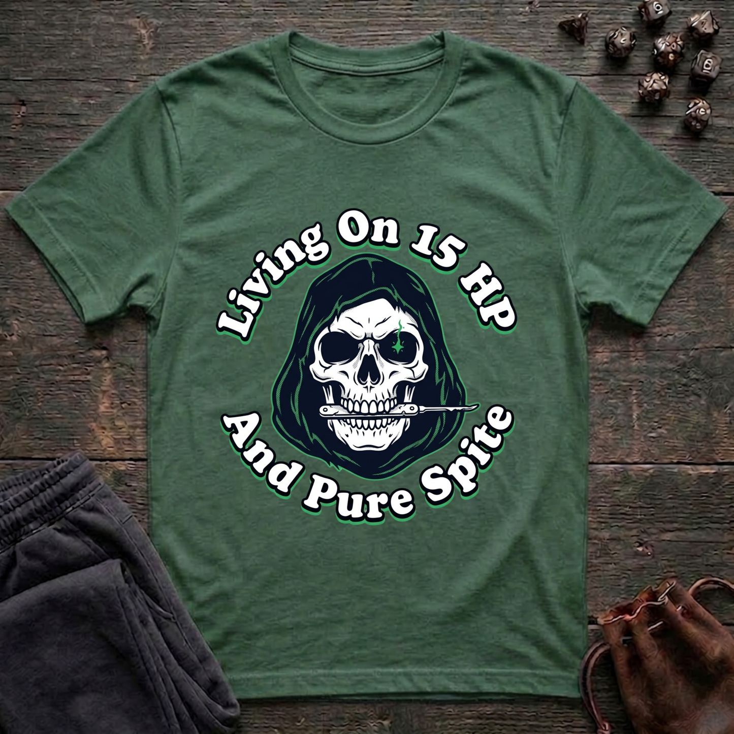 Living On 15 HP And Pure Spite (Unisex T-Shirt)