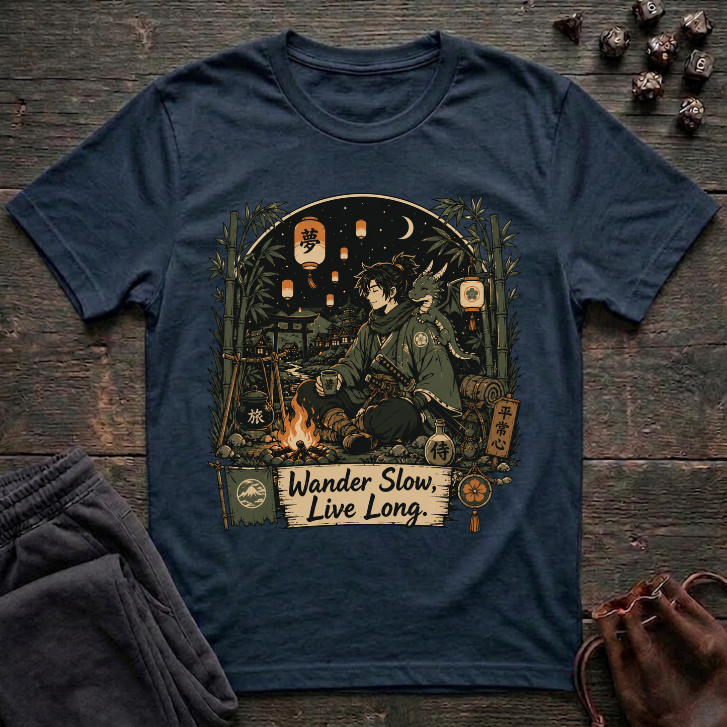 Wander Slow, Live Long (Unisex T-Shirt)