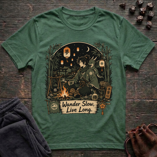 Wander Slow, Live Long (Unisex T-Shirt)