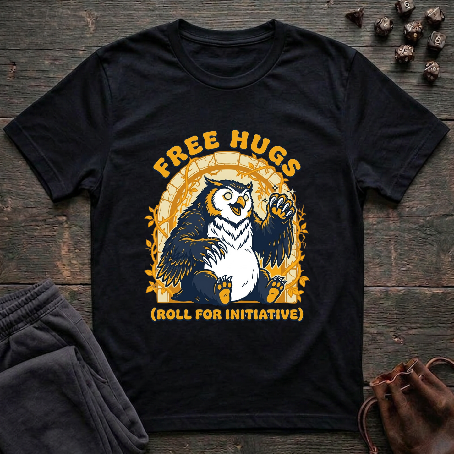 Free Hugs (Roll for Initiative) (Unisex T-Shirt)