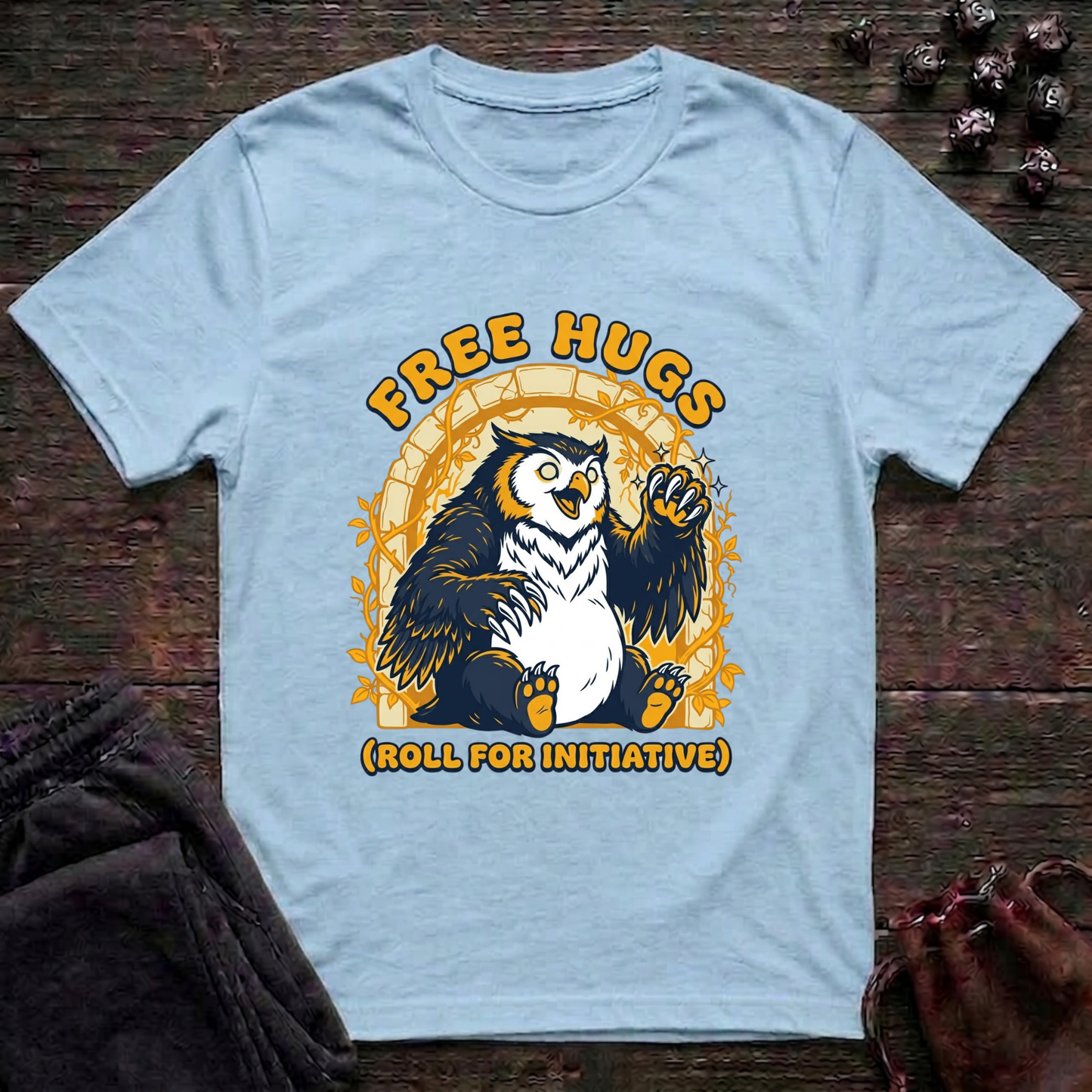 Free Hugs (Roll for Initiative) (Unisex T-Shirt)