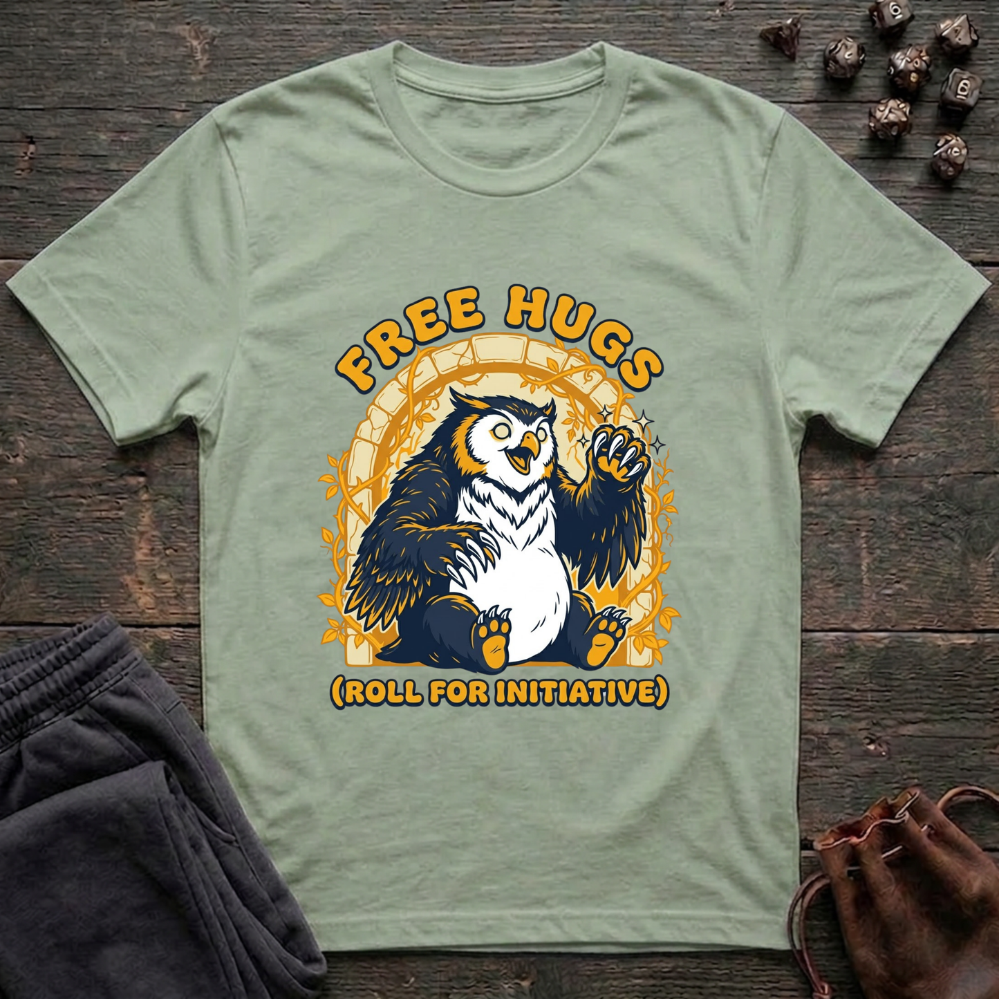 Free Hugs (Roll for Initiative) (Unisex T-Shirt)