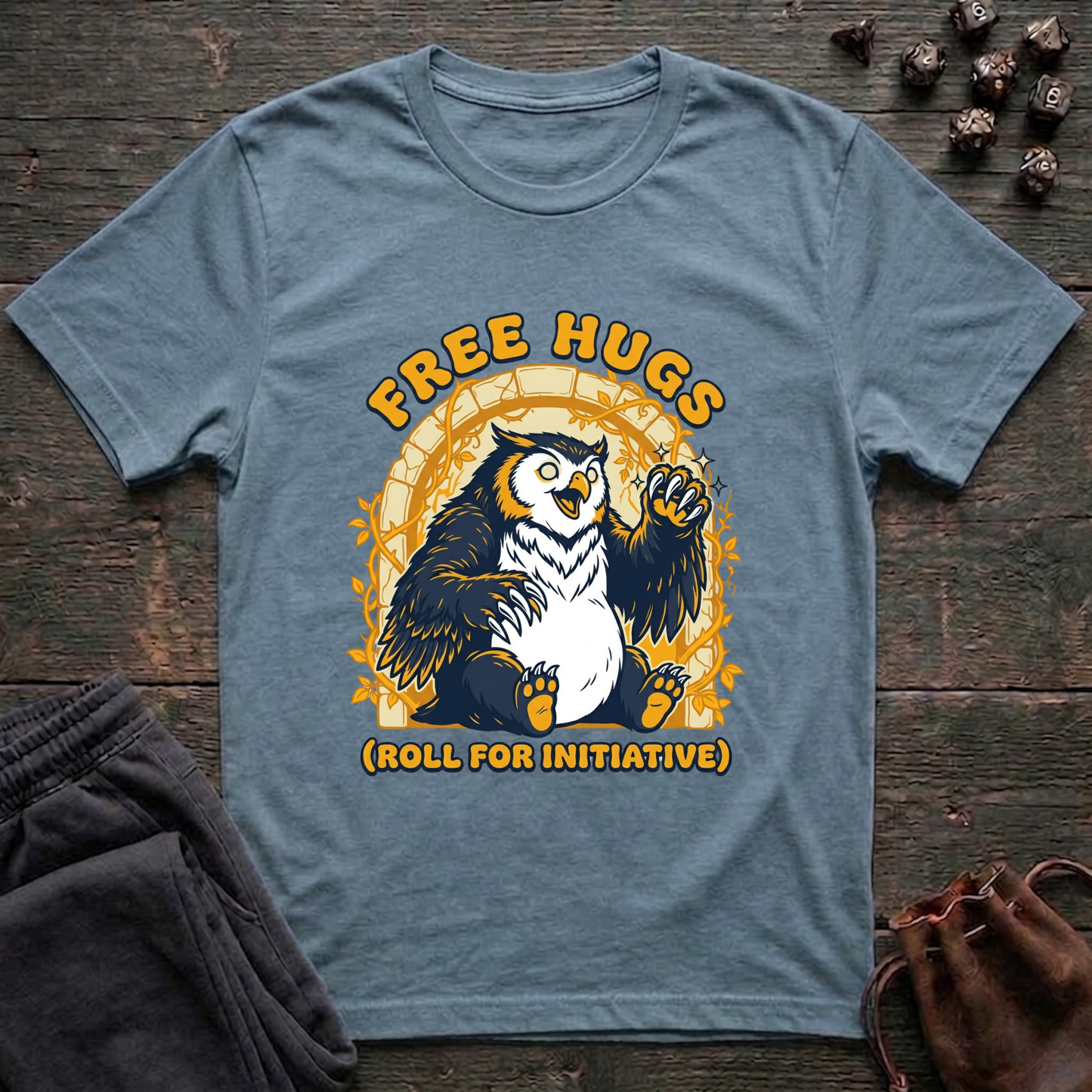 Free Hugs (Roll for Initiative) (Unisex T-Shirt)