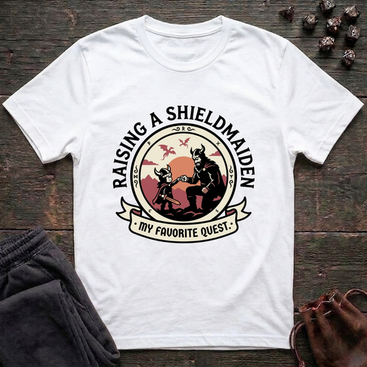 Raising A Shieldmaiden My Favorite Quest (Unisex T-Shirt)