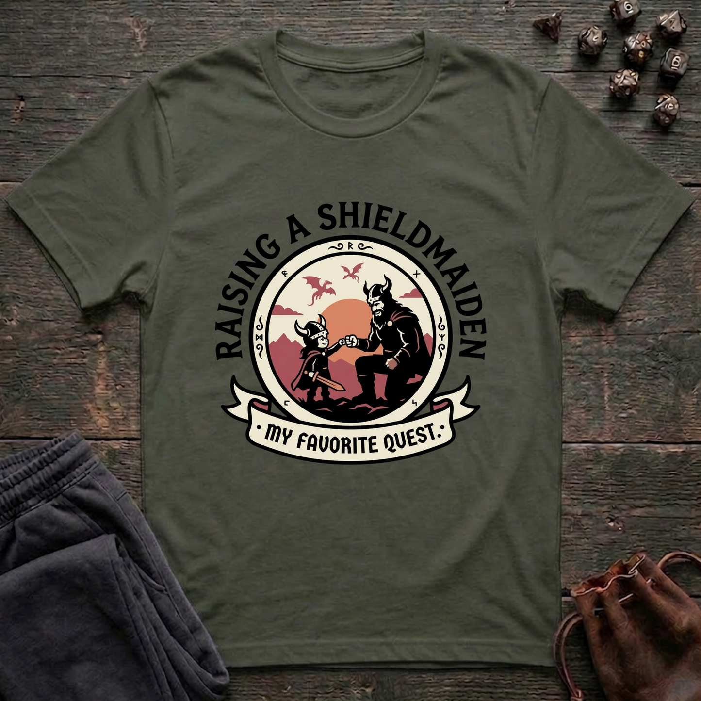Raising A Shieldmaiden My Favorite Quest (Unisex T-Shirt)