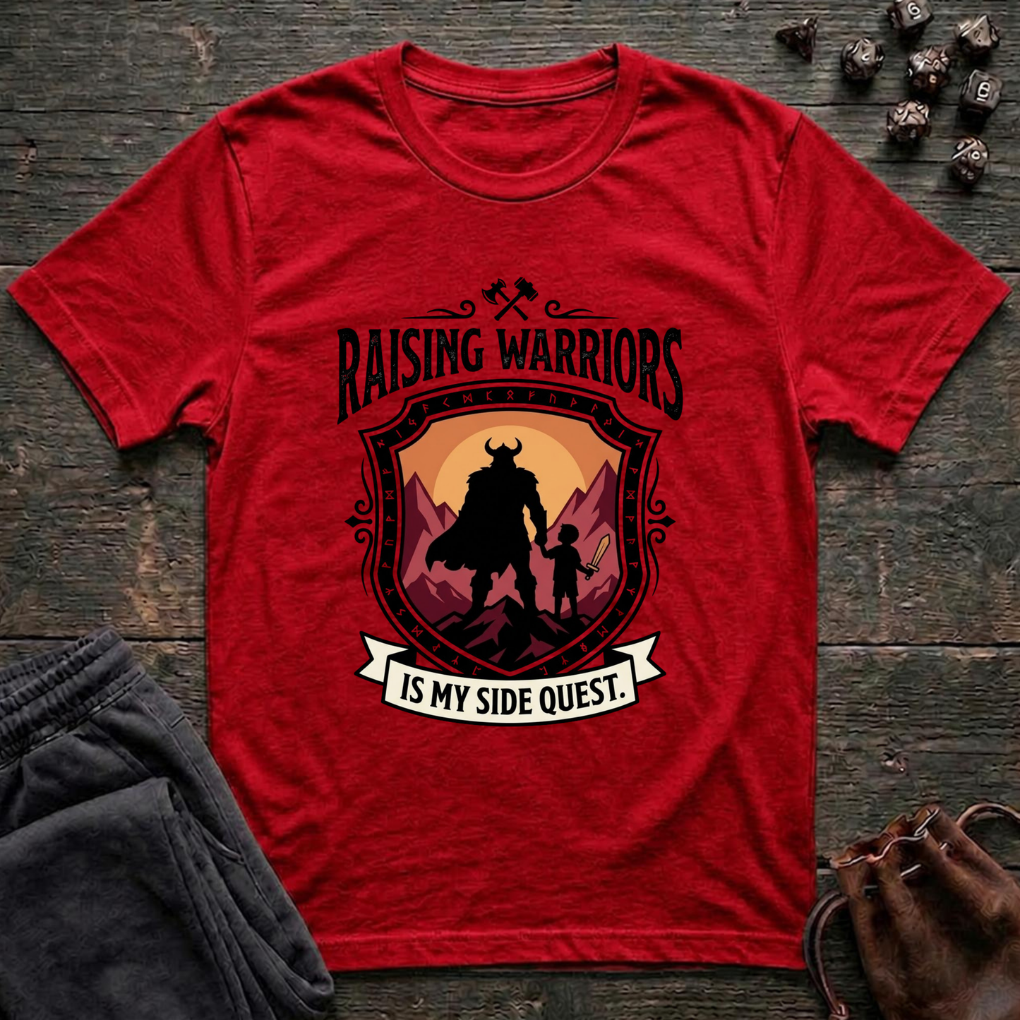 Raising Warriors Is My Side Quest (Unisex T-Shirt)