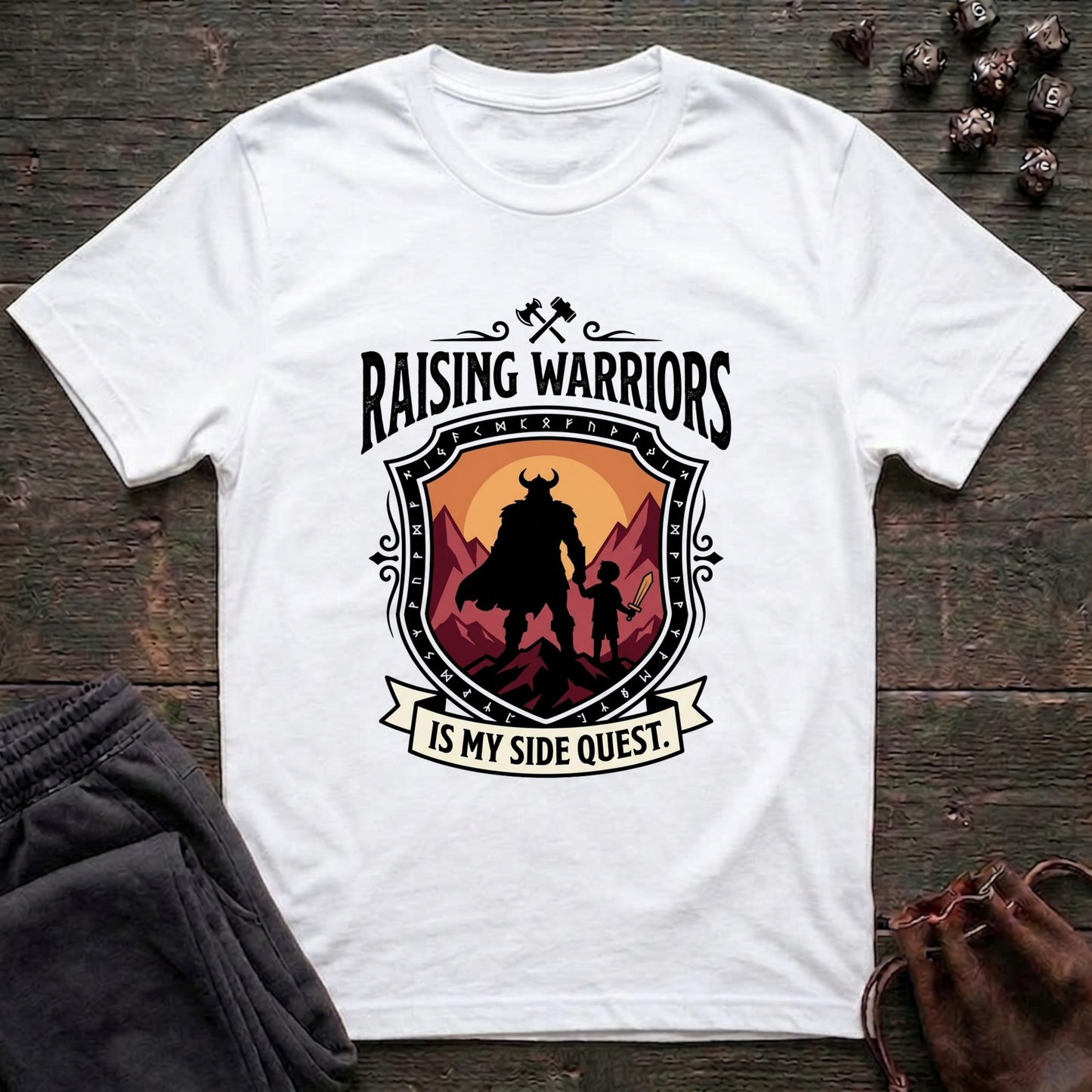 Raising Warriors Is My Side Quest (Unisex T-Shirt)