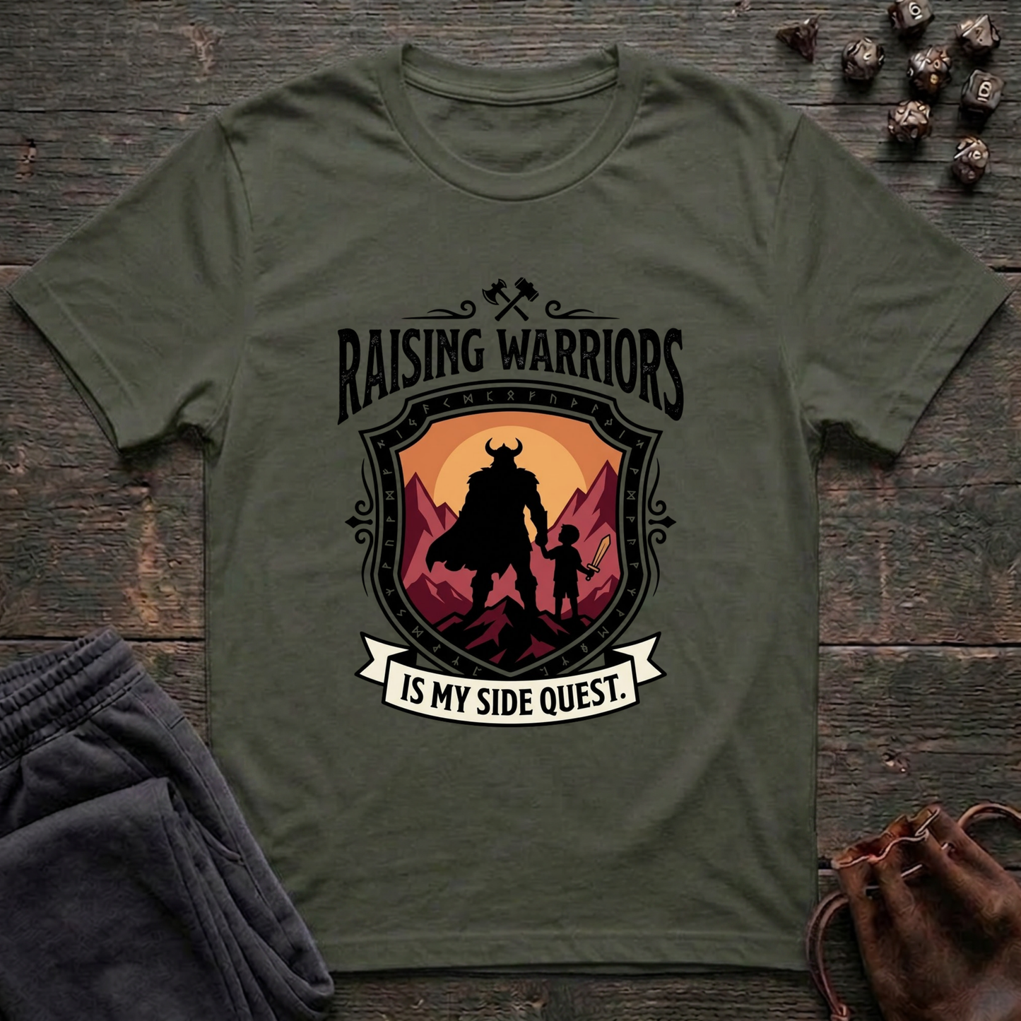 Raising Warriors Is My Side Quest (Unisex T-Shirt)