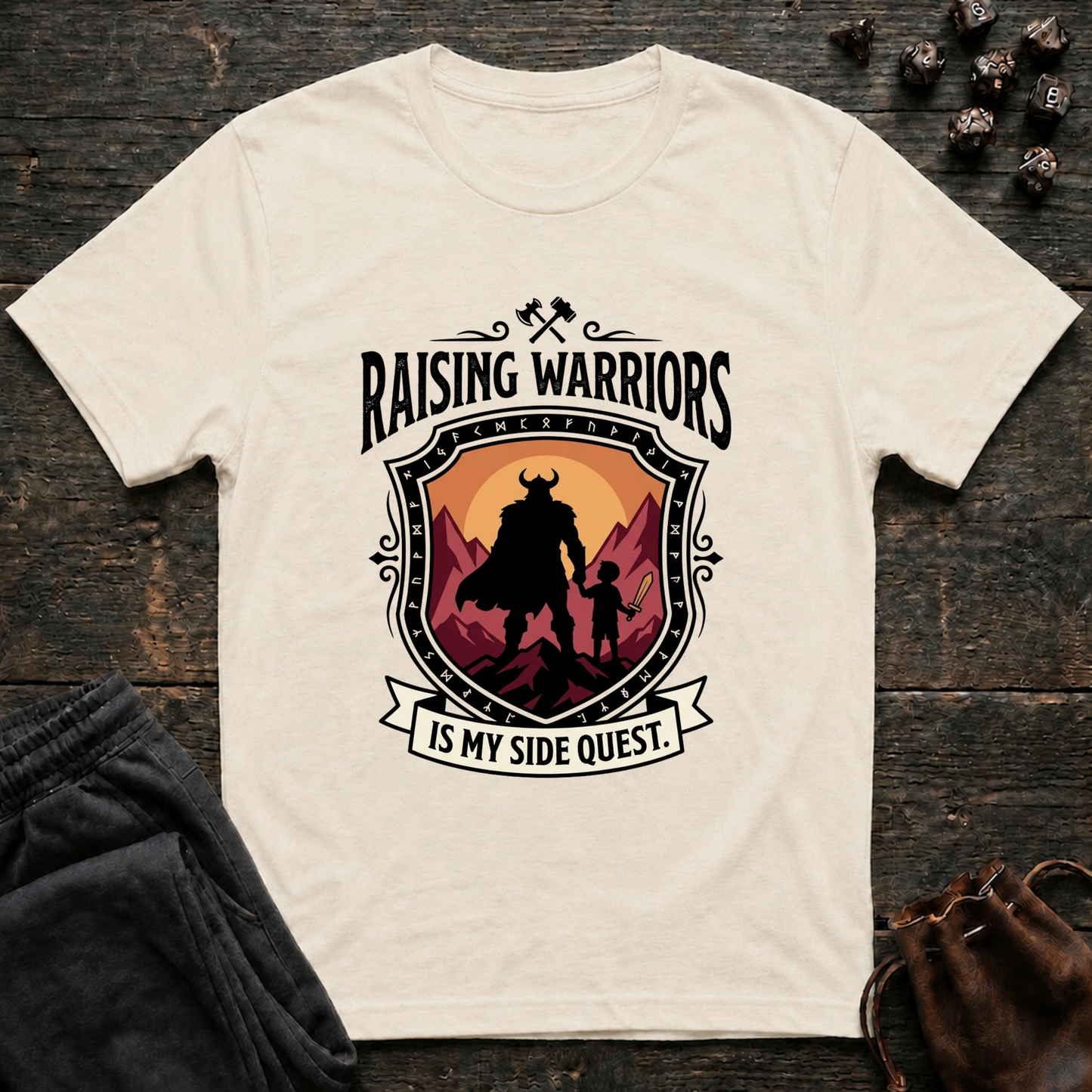 Raising Warriors Is My Side Quest (Unisex T-Shirt)