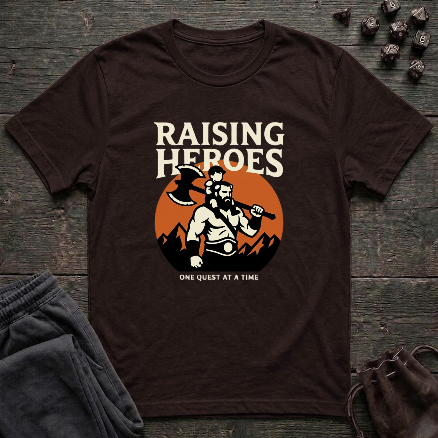 Raising Heroes One Quest At A Time (Unisex T-Shirt)