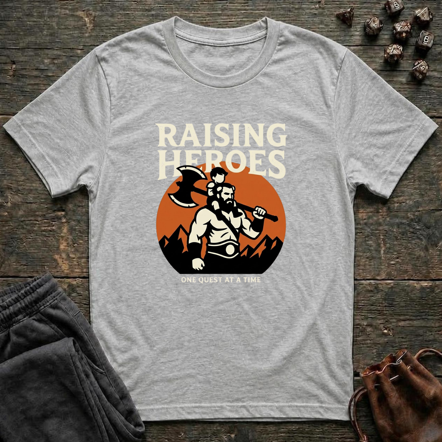 Raising Heroes One Quest At A Time (Unisex T-Shirt)
