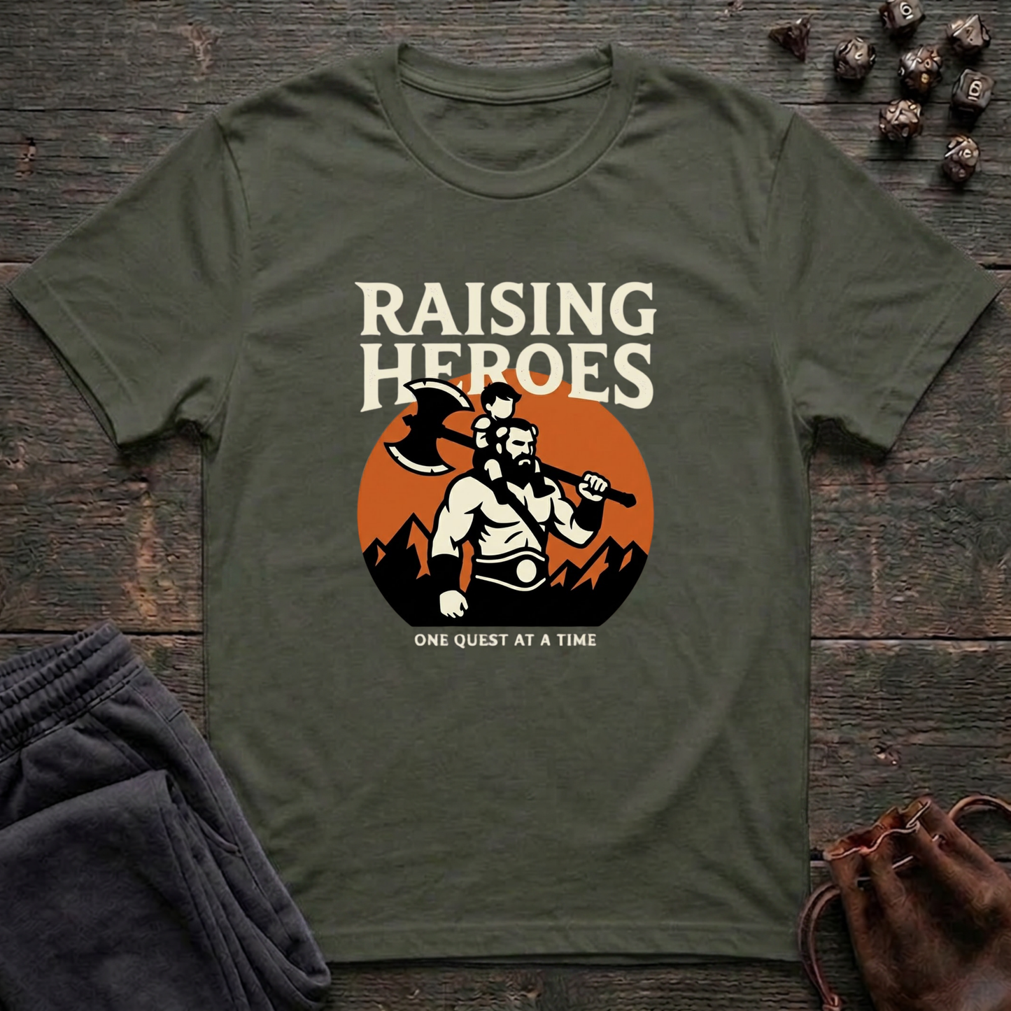 Raising Heroes One Quest At A Time (Unisex T-Shirt)