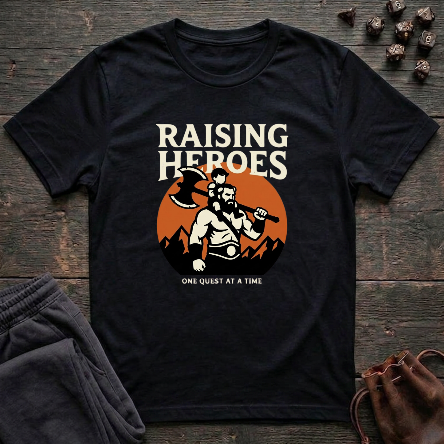 Raising Heroes One Quest At A Time (Unisex T-Shirt)