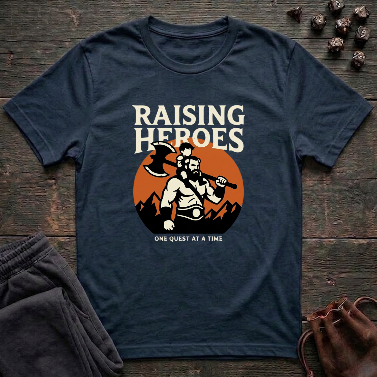 Raising Heroes One Quest At A Time (Unisex T-Shirt)